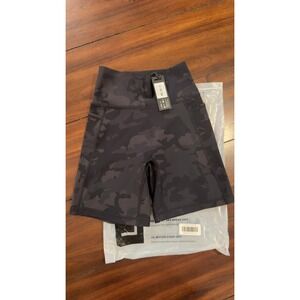 LSKD Fusion Mid Short Tight Black Camo Athletic Biker Shorts WTGH0009P 2XS NWT